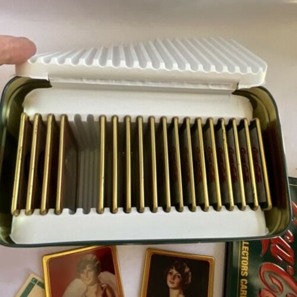 Coca-Cola Metal Art Collectors Cards Tin Collect-A-Card 1994 Green Box Coke - Picture 3 of 4
